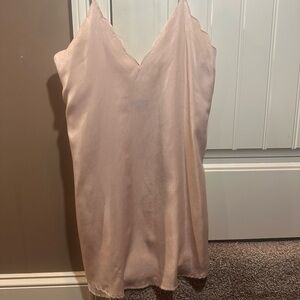 Audrey Soft Pink Satin Mini Dress